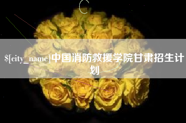 资兴中国消防救援学院甘肃招生计划