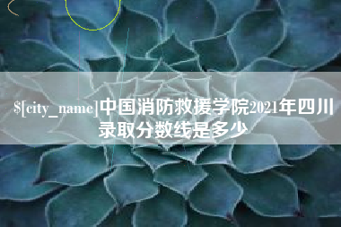 资兴中国消防救援学院2021年四川录取分数线是多少