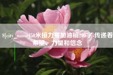 资兴50米接力赛加油稿200字-传递着希望、力量和信念