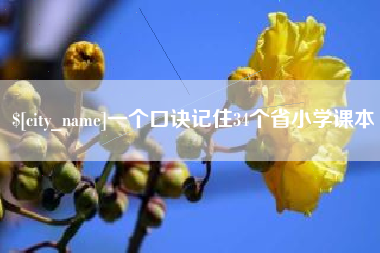 资兴一个口诀记住34个省小学课本