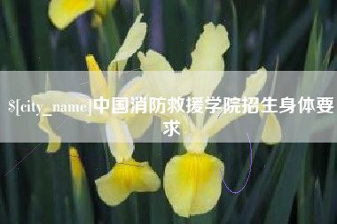 资兴中国消防救援学院招生身体要求