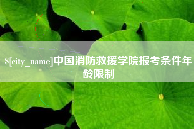 资兴中国消防救援学院报考条件年龄限制