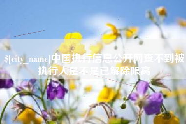 资兴中国执行信息公开网查不到被执行人是不是已解除限高