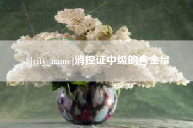 资兴消控证中级的含金量