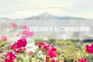 资兴中国消防平台二维码在哪里