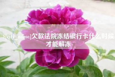 资兴欠款法院冻结银行卡什么时候才能解冻