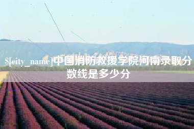 资兴中国消防救援学院河南录取分数线是多少分