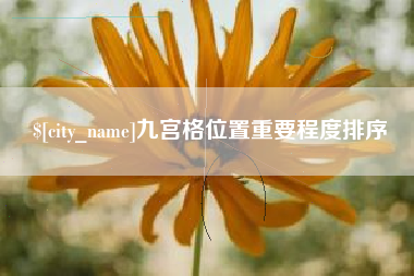 资兴九宫格位置重要程度排序