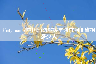 资兴中国消防救援学院在河北省招多少人