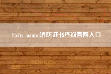 资兴消防证书查询官网入口